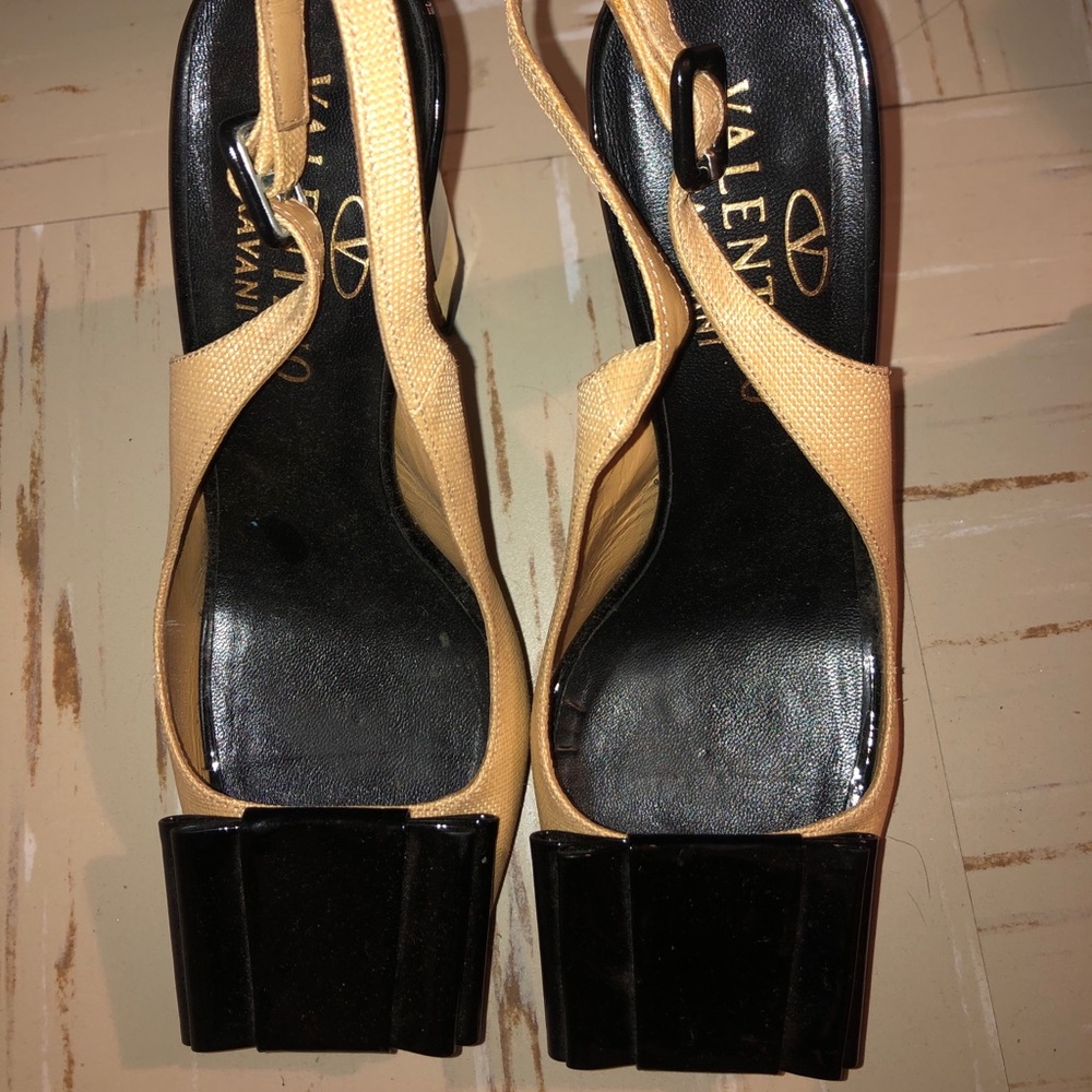 Valentino Canvas Patent Leather Pumps Size 37.5
